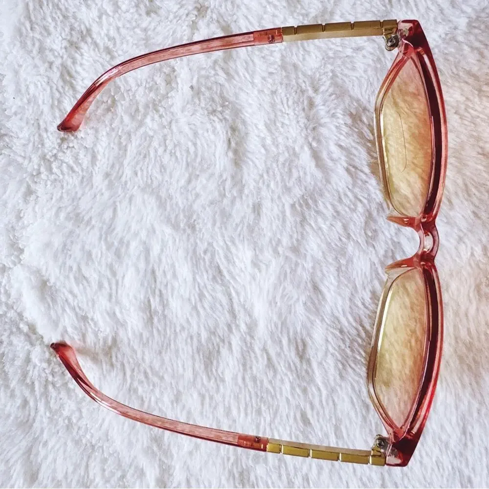 Joanne Clear Orange Square Sunglasses